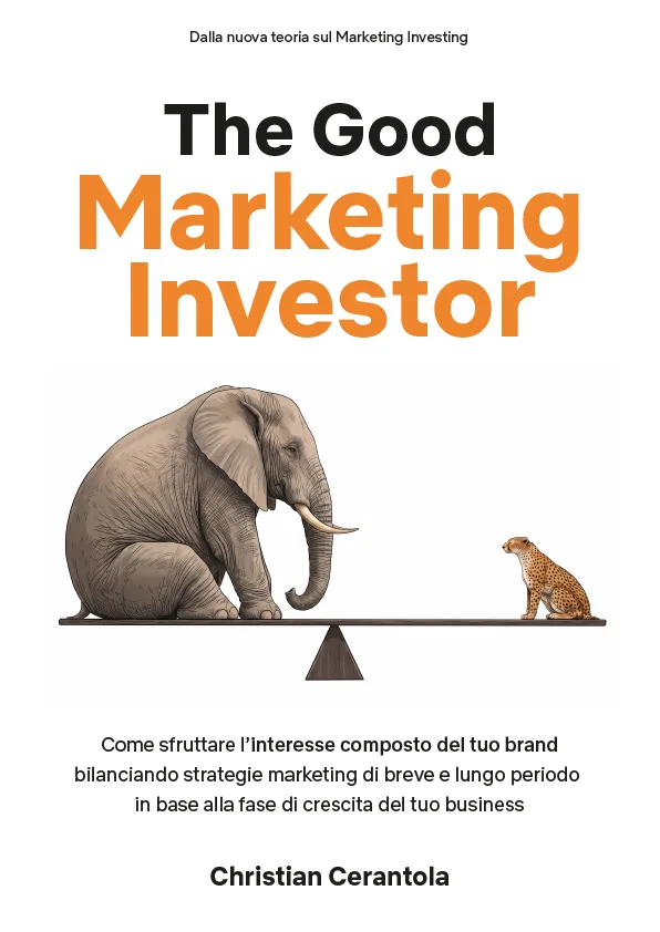 Copertina di The Good Marketing Investor usata come mappa dell'avanzamento dei capitoli